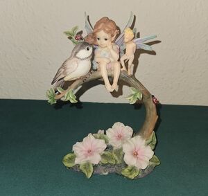 Pacific Giftware Fantasy Resin Fairys & Bird Table Accent Decor